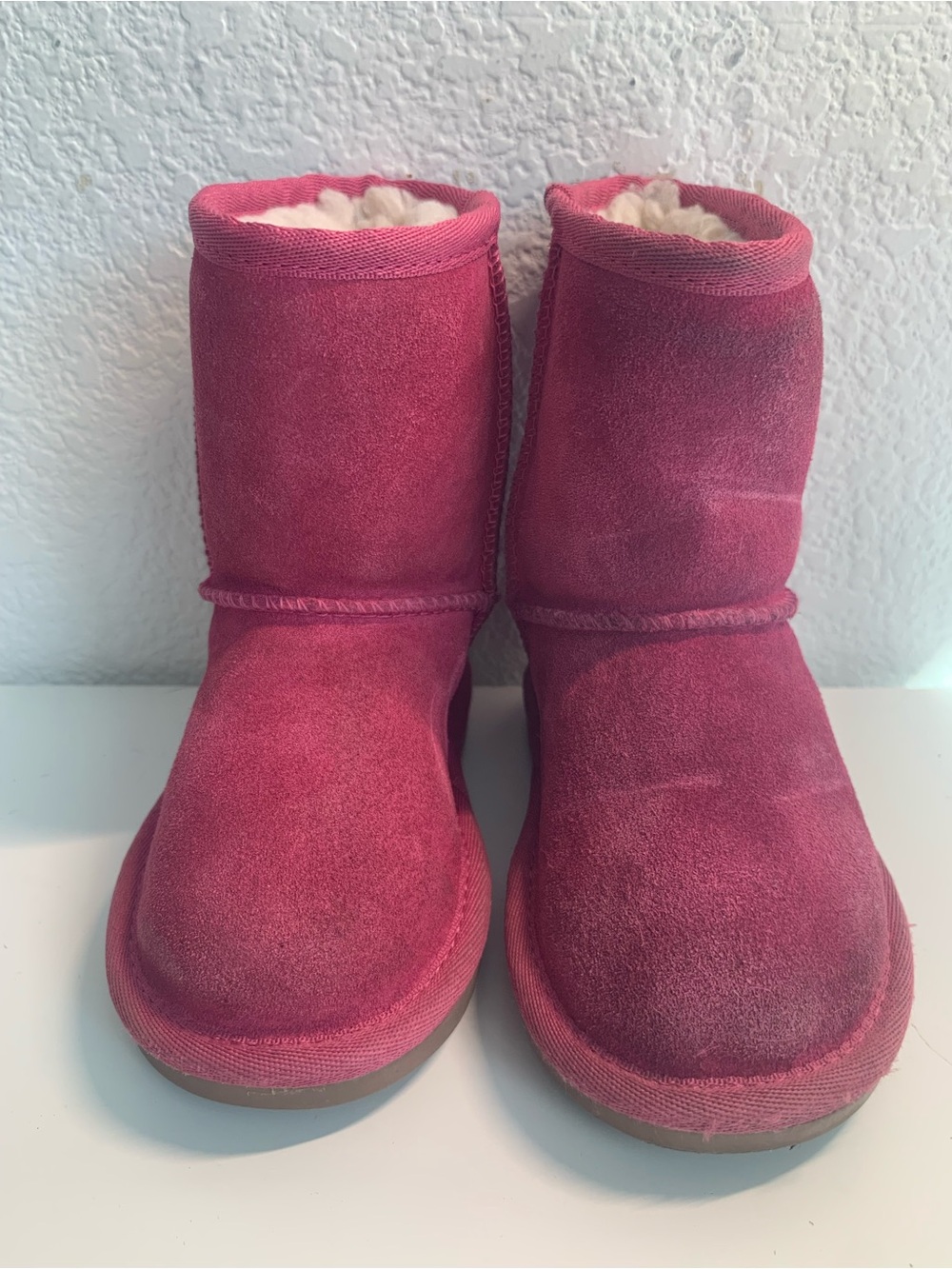 Koolaburra Kids Pink Faux-Shearling Winter Mittens